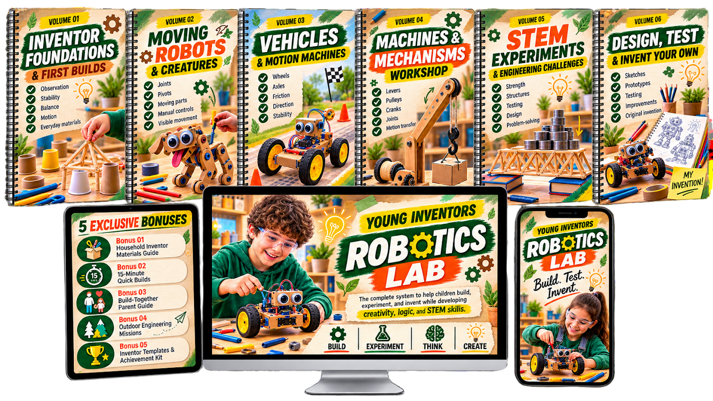 Young Inventors Robotics Lab complete collection with 6 volumes and 5 bonuses